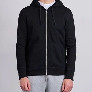 Reigning Champ MADE IN CANADA Mid weight Slim Black Zip-Up Hoodie small